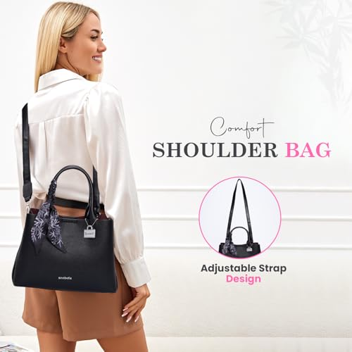 Bolso pequeño tote para mujer negro con correa ajustable miniatura 2