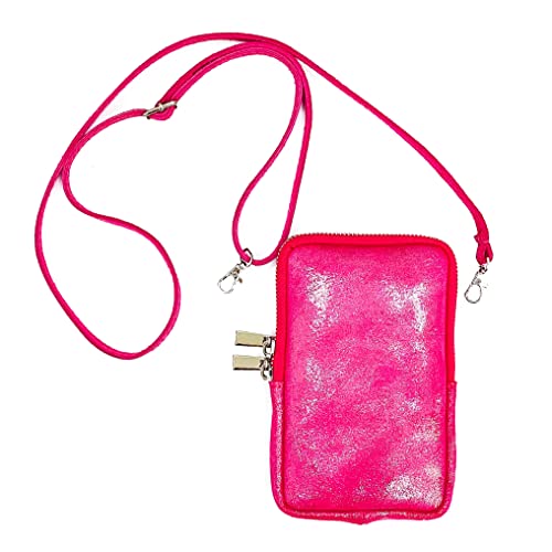 Idée cadeau femme : sac à bandoulière rose antique en cuir italien