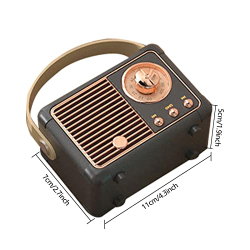 Vecksoy Retro luidspreker - luidspreker met kristalhelder stereogeluid | 5.0 heavy bass muziekspeler, 4-5 uur lange speeltijd, outdoor luidspreker voor thuis, kantoor, feest, cadeau - Afbeelding 5