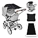 Tenda da sole universale per carrozzerie versato uvprotection 50+ protezione solare per tende da tenda per bambini, funzione su e giù per scivolo, copertura solare del passeggino per passeggino