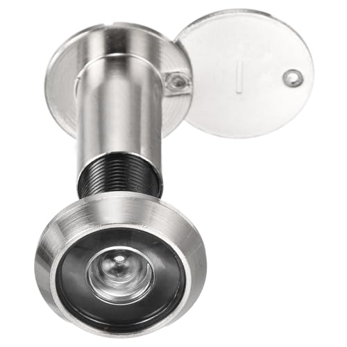 PATIKIL Spioncino per Porta da 9/16 Spioncino Porta a 180 Gradi Adatto per Spioncino da 1-3/4 a 2-15/16 con Copertura per Privacy Rotante per Casa, Ufficio, Hotel, Cromo