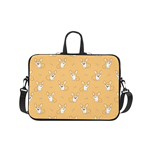 Laptop Sleeve Case 15 15.2 Inch Cute Dogs Pembroke Welsh Corgi Resistant Neoprene Laptop Sleeve Notebook Computer Pocket Case Tablet Briefcase Carrying Bag Laptop Shoulder Bag