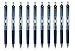 Uni-ball Signo RT Rubber Grip & Click Retractable Ultra Micro Point Gel Pens -0.38mm-blue black Ink- Value Set of 10