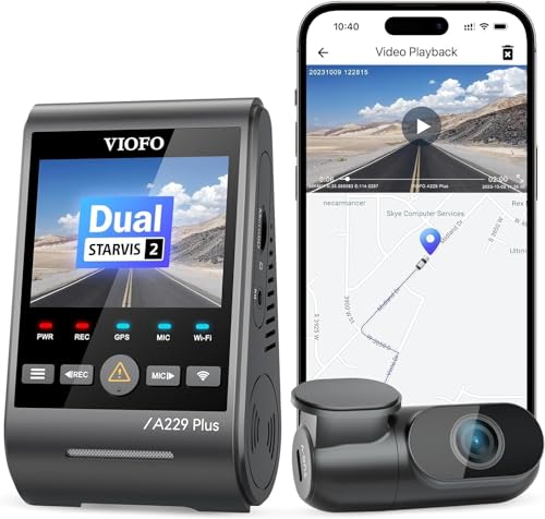 Image of VIOFO A229 Plus 2CH Front and Rear 2K+ 2K HDR 5GHZ WI-FI GPS Voice Control Dual Dash Camera with Sony STARVIS 2 Sensor