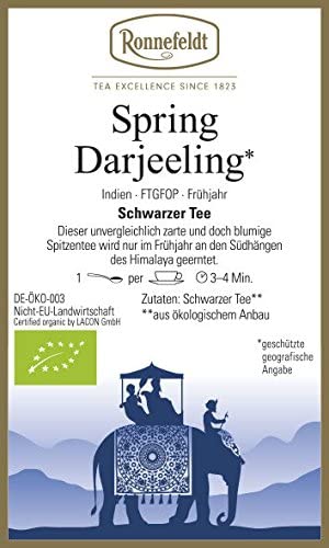Ronnefeldt - Spring Darjeeling - Bio - Schwarzer Tee aus Indien - 100g, Menge:6 Stück