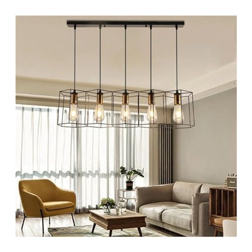 Lustre à têtes multiples à câble de suspension réglable pour chambre - 7