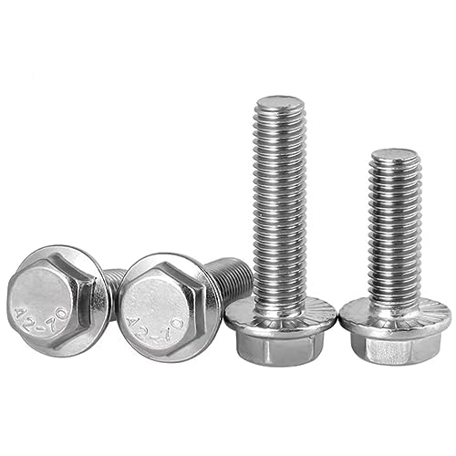 SYDARSYN Flanged Hex Bolt Stainless Steel (A2) Fully Threaded Mechanical Screws Hexagon Set Screws M12x20mm (2 pcs) - Image 3