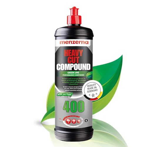 Image of menzerna Heavy Cut Compound 400 Green LINE Car Polish I Heavy Cut, Medium Cut & Finish I Buffing & Polishing Compound for Scratch Repair I for ScratchesI High Abrasion, Silicone Free I 32oz