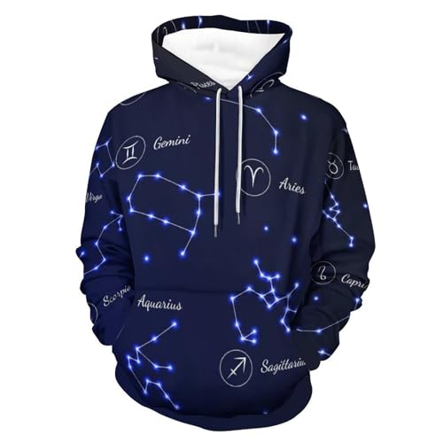 Sweatshirt pull contre les coups de froid hoodie Douze Constellations S