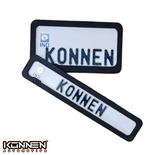 Image of Motorcycle Number Plate Frame for IND Plates (Plastic,| Heavy | Black - Set of 1 | Front & Back)