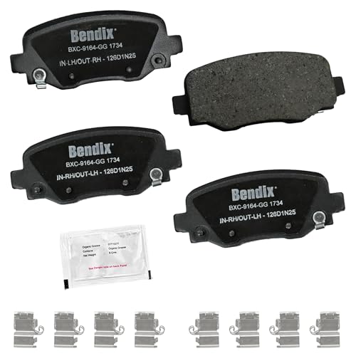 Image of Bendix Priority1 CFC1734 Ceramic Rear Brake Pads for Chrysler 200 (2015-2017), Jeep Cherokee (2014-2023)