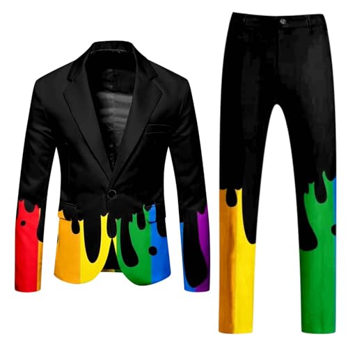 Blazer homme fluo tenue de fête originale ensemble veste et pantalon