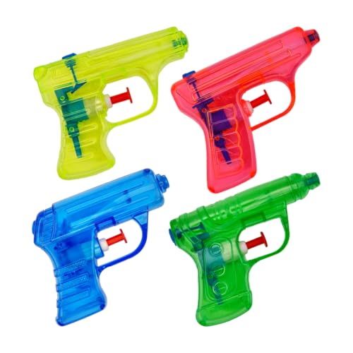 Wasserpistolen Set für Kinder – 4 Stück in Rot, Gelb, Grün & Blau – Wasserspielzeug ab 3 Jahre – Outdoor Spielzeug für Garten, Pool & Strand