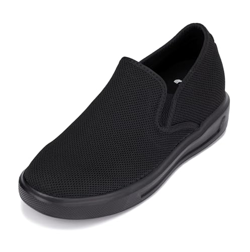 Image of CALTO Men's Invisible Height Increasing Elevator Shoes - Fashion Lightweight Slip-on Sporty Sneakers - 2.8 Inches Taller