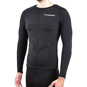 PhysioRoom & Harley Street Core Compression Shirt – Mens Sportswear Training Baselayer Long-Sleeved Top, Four-Way Ftretch Fabric Skin, Aids Athletic Performance and endurance, Warms Muscles
