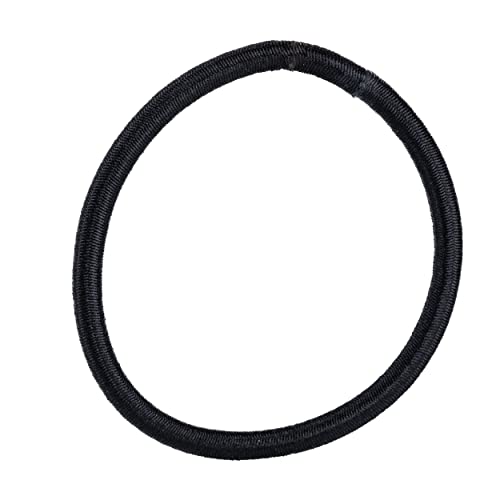 Image of Amazon Basics No Damage Elastic Hair Ties, Ponytail Holders for All Hair Types, Snag-Free, Strong Hold, Black 4 MM, 32 Count