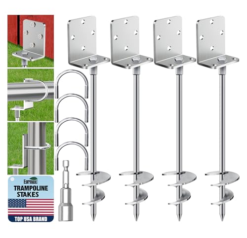 Eurmax Ground Anchors L-shaped Tent Stakes (Set of 4)