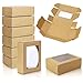 BadenBach 50 Pack Mini Rectangle Kraft Paper Boxes with Clear Windows,3.33