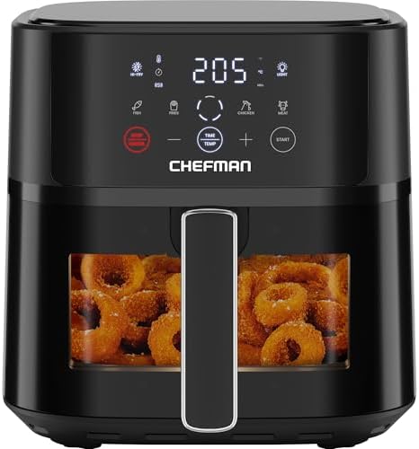 Chefman Friggitrice ad aria calda compatta da 5,7 l, con tecnolog...