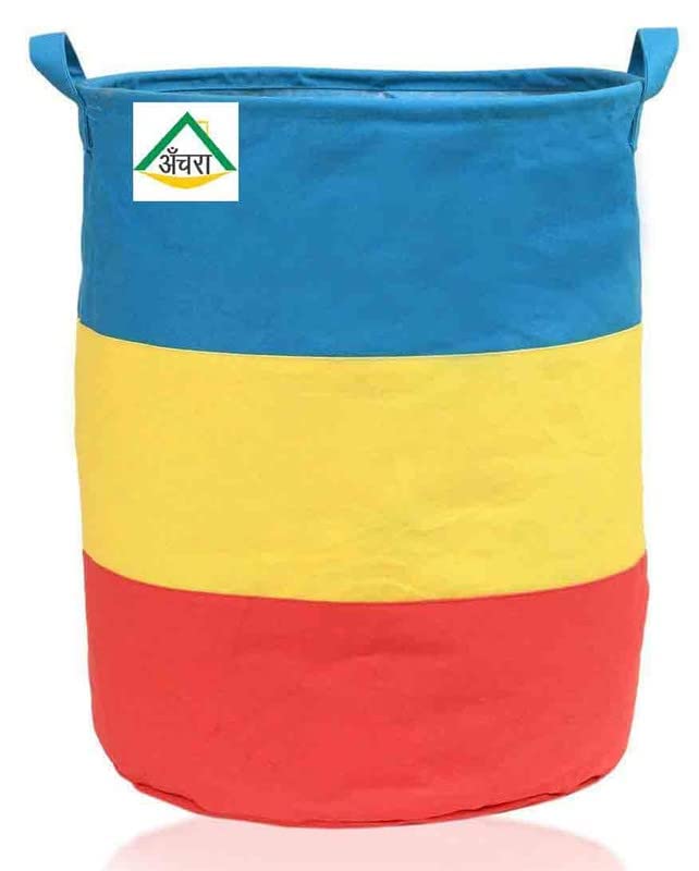 ANCHARA Folding Laundry Basket for Clothes with Handle, Toys Organiser