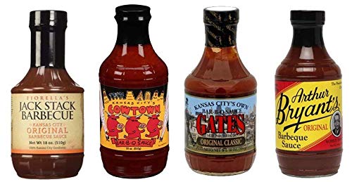 Kansas City BBQ Sauce Original Variety Gift Pack - 4 Original Sauces - Jack Stack - Cowtown - Gates - Arthur Bryant's