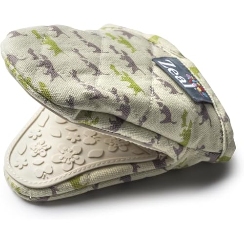 Zeal Mini Mitt/Pot Holder, Dog/Cream, Size S