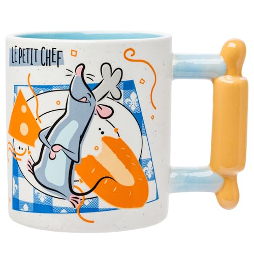 Silver Buffalo Disney Pixar Ratatouille Little Chef Featuring Remy 3D Sculpted Handle Ceramic Mug, 20 Ounces