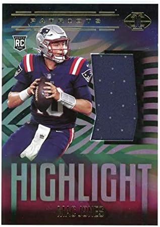 Football NFL 2021 Panini Illusions Highlight Swatches #10 Mac Jones NM Near Mint MEM Patriots