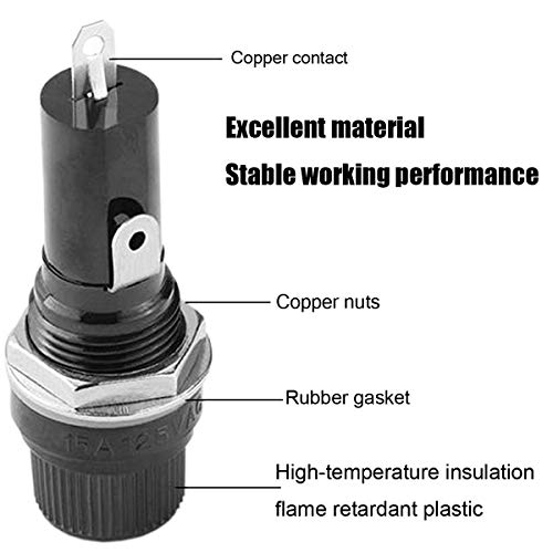 Qy 100Pcs 5X20Mm Fast-Blow Glass Fuses Assorted Kit 250V 0.1 0.2 0.25 0.5 1 1.5 2 3 4 5 8 10 12 15 20A Tube Fuses (5 X 20Mm Fuse Holder) #TOP2