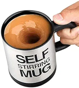SNEHIDA Stainless Steel Coffee Mug for Home Office Use Self String Coffee Mug Cup with Lid Auto Self Mixing Cup 410ML Electric Automatic Coffee Mixing Cups for Milk Juice Coffee Mug Women Men Kids