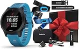Garmin Forerunner 945 (Tri-Bundle) Gift Box Bundle | with HRM-Tri/HRM-Swim Straps, Portable Charger, Screen Protectors, Car/Wall Adapters & Hard Case | Running/Triathlon GPS Watch | 010-02063-10