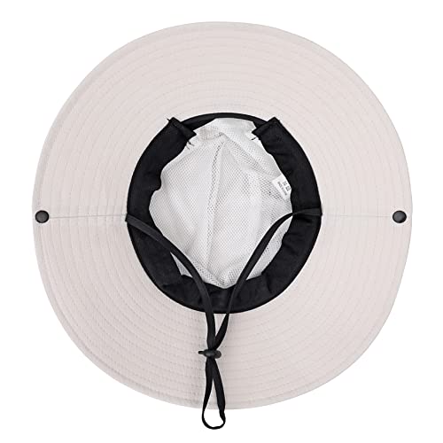 Image of Womens Summer Sun Hat Beach Hat Wide Brim Outdoor UV Protection Hat Foldable Cool Mesh Ponytail Bucket Hat