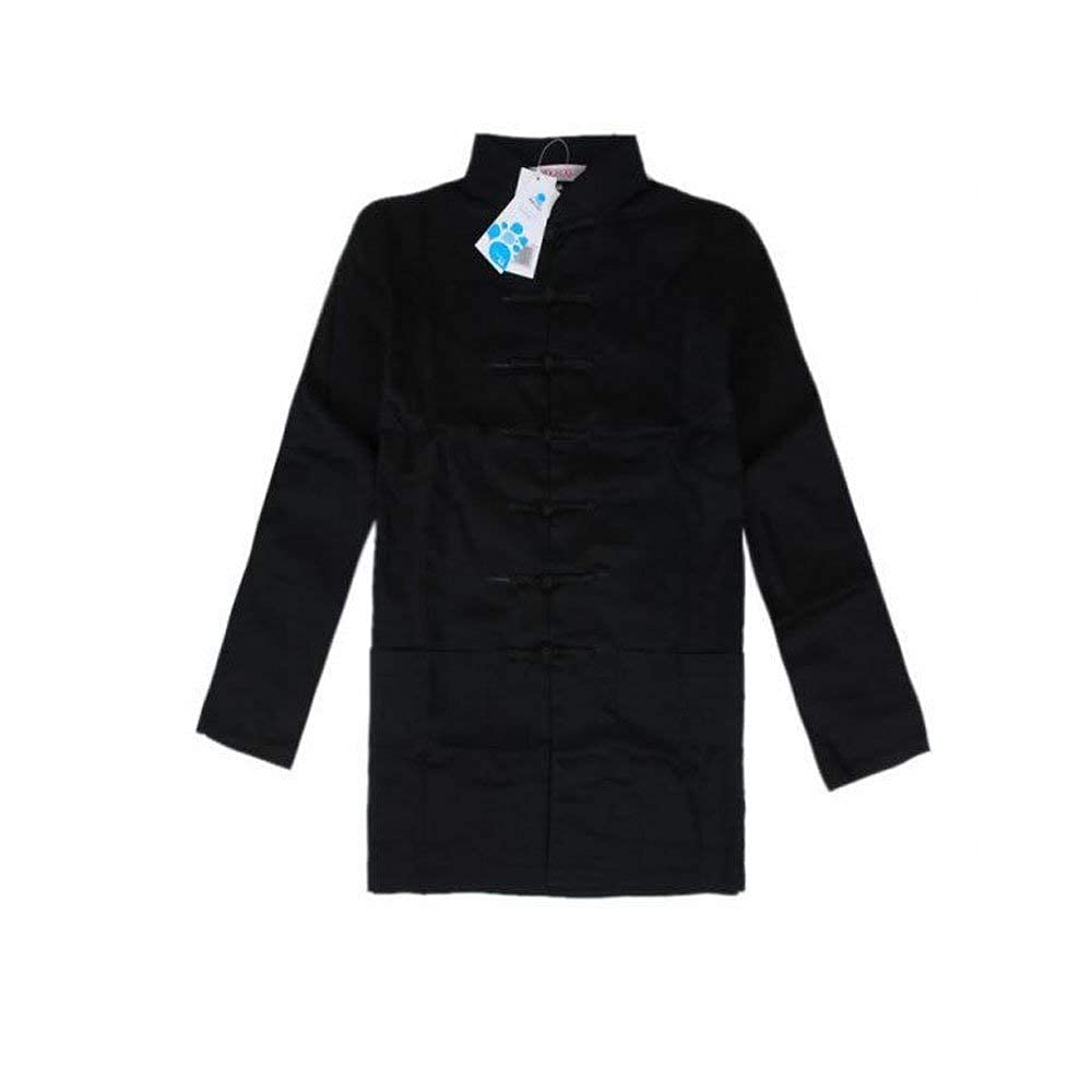 Conjunto De 3 Piezas Uniforme De Algodón Kung Fu, Pantalones Chino Tai Chi Traje De Chaquetas, Ropa De Entrenamiento De Artes Marciales para Hombres, Chándal, ala De ala.(Size:l,Color:Negro)