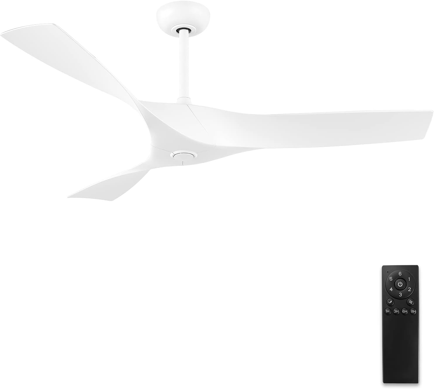 ACOZ 52" DC Ceiling Fan No Lights with Remote Control