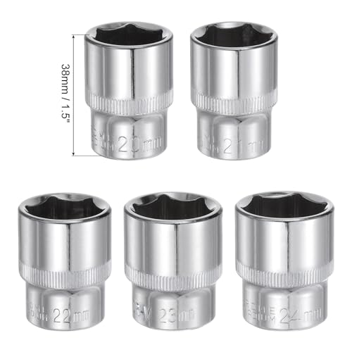 Douille 1/2 20mm à 24mm uxcell cliquet métrique 6 pans