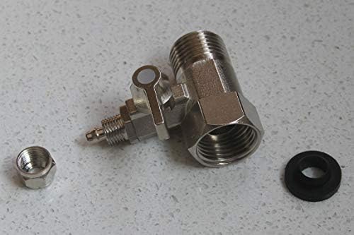 IEUYO Brass Angle Stop Feed Water Adapter Valve, Ball Valve, Diverter Valve for RO Water Filters, Coffee Brewers, Ice Makers Etc, Metric G1/2 To G1/2 and 1/4” Barb Compression