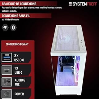 SYSTEMTREFF PC Gamer AMD Ryzen 5 5600 6x4.4GHz | Nvidia RTX 5060 8Go DX12 | 512Go M.2 NVMe | 16Go DDR4 RAM | Windows 11 | Ordinateur de Bureau WLAN pour Les Joueurs, Les Gamers & Streamer