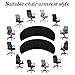 Guduling 2-Pack Desk Chair Arm Covers,Black Office Chair Arm Rest Cover,Stretchable & Removable Universal Arms Rest Covers for Office Chairs, Gaming & Desk Chairs, Soft Plush Cushion Against Wear