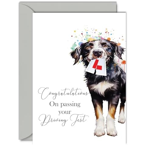 Congratulations Driving Test Card - Party Dog Cover