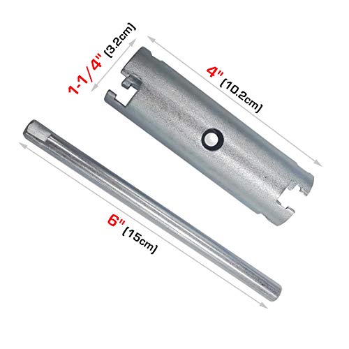 HAUTMEC Basket Strainer Wrench, Double Working End, Universal Sink Basket Strainer Wrench PL0029