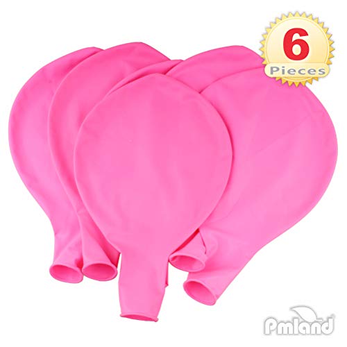 Image of PMLAND 6 Pcs Pink 36 Inch Giant Latex Balloons for Party Decor Decorations