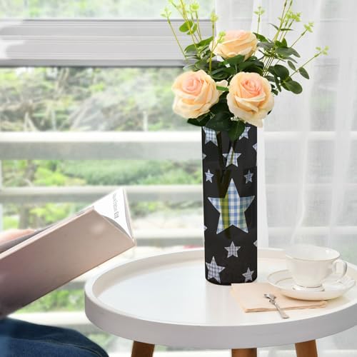 Jarrón de plástico transparente anticaídas para centros de mesa de comedor 7