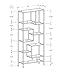 MONARCH SPECIALITIES INC. Bookcase, 72 inch, Silver/Clear Glass