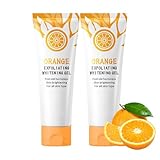 VYIBPDY 2 Piezas Gel exfoliante de naranja natural, gel limpiador de cara naranja, exfoliante para la limpieza profunda de la cara
