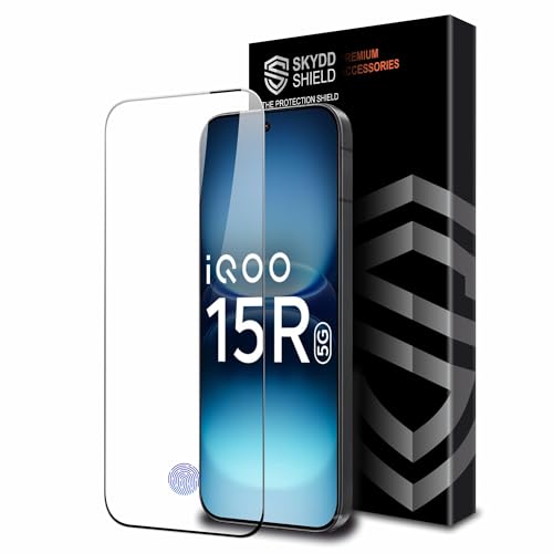 Image of Military-Grade Gorilla Tempered Glass For iQOO 15R (6.59 Inch) With Installation Kit | Edge to Edge Coverage | Black