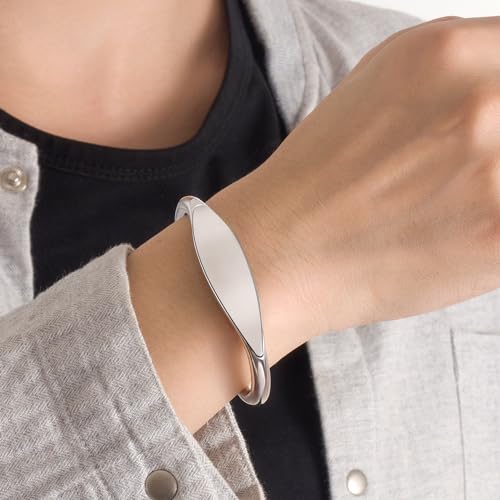 Unisex 925 Sterling Silver Bangle Bracelet -Simple Women Men Torque Bracelet Solid Smooth Plain Polished On Cuff Fashion Fine Jewelry Gifts2