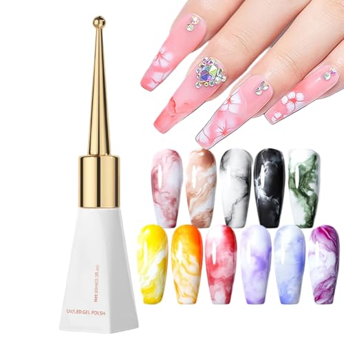 Gel Esmalte De Uñas - 10ml Efectos de Difusión Gel para Uñas,Líquido De Secado Rápido Para Pintar Moldear Arte Manicura Mujeres Niñas