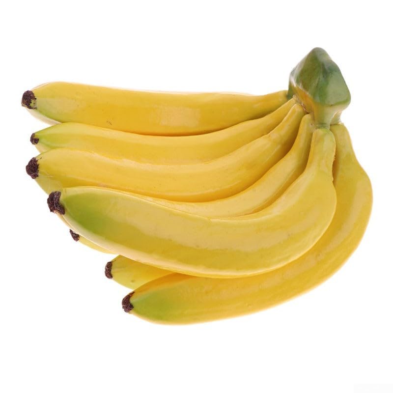 CookiBlend Artificial Banana Bunch, Lifelike Banana Bunch Simulation Fruit Decor Decorative Fake Fruit Model Display Photography Props for Kitchen Home Party Decor