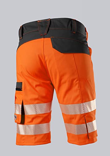 Short de travail orange chaud et anthracite BP 2045 en coton polyester taille 48N - 2