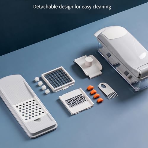 Vegetable Chopper With Container, Multifunctional Food Chopper Onion & Vegetable Cutter Dicer miniatura 7